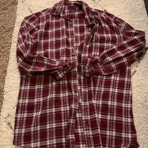 John Ashford Maroon Flannel